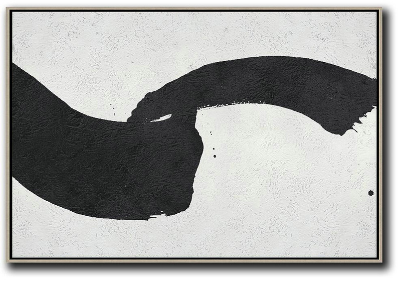 Canvas Artwork For Living Room,Oversized Horizontal Minimal Art On Canvas - Abstract Oil Painting